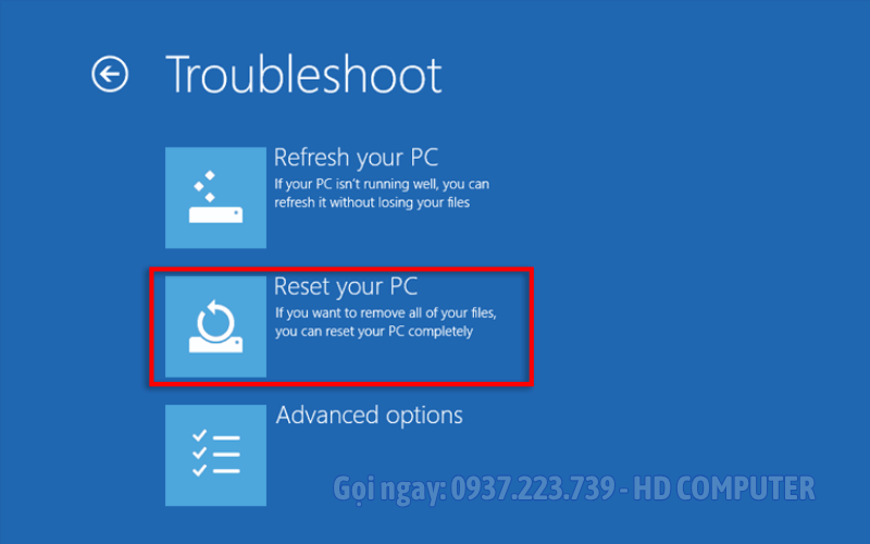 CÁCH CÀI LẠI WINDOWS CHO SURFACE