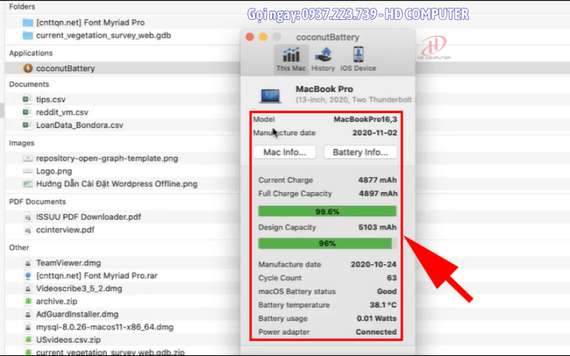 CÁCH KIỂM TRA PIN MACBOOK