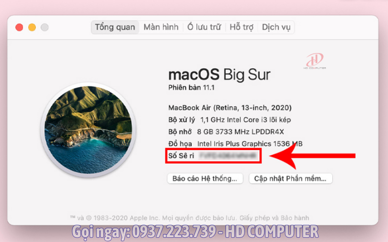 CÁCH KIỂM TRA SERIAL MACBOOK