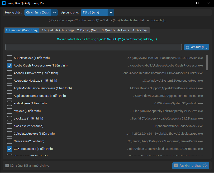 Cách Sử Dụng Visaothe Firewall Blocker Để Vô Hiệu Hóa Kết Nối Adobe & Loại Bỏ Cảnh Báo Bản Quyền