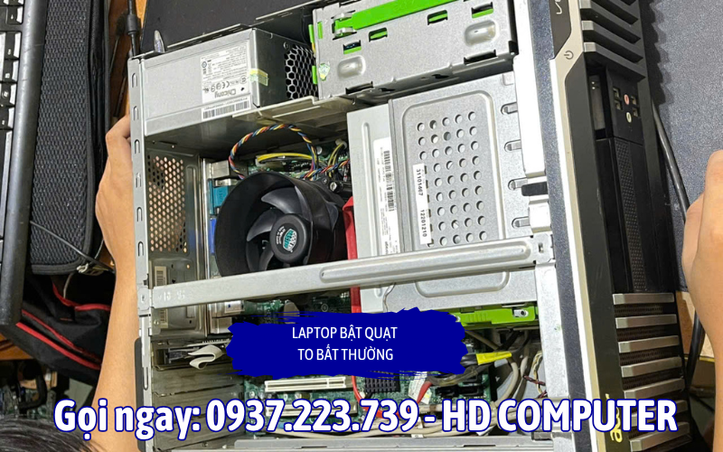 Laptop bật quạt to bất thường