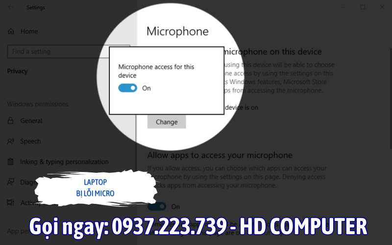 laptop lỗi micro