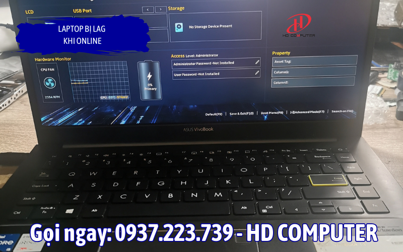 Laptop bị lag khi online 