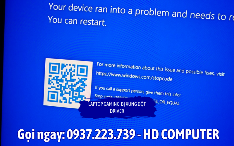 Laptop gaming bị xung đột driver