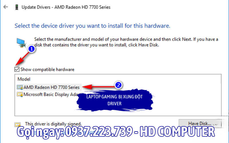 Laptop gaming bị xung đột driver