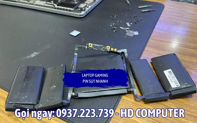 Laptop gaming pin sụt nhanh