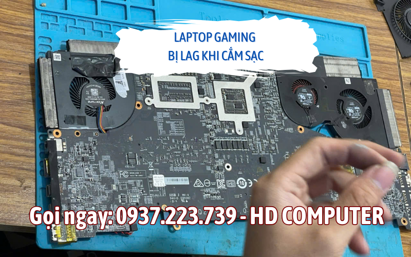 Laptop gaming yếu khi cắm sạc