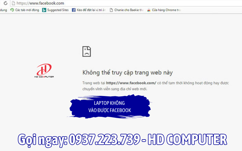 Laptop không vào được Facebook