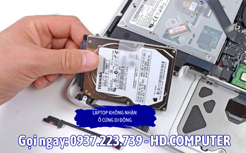 Laptop không nhận ổ cứng di động