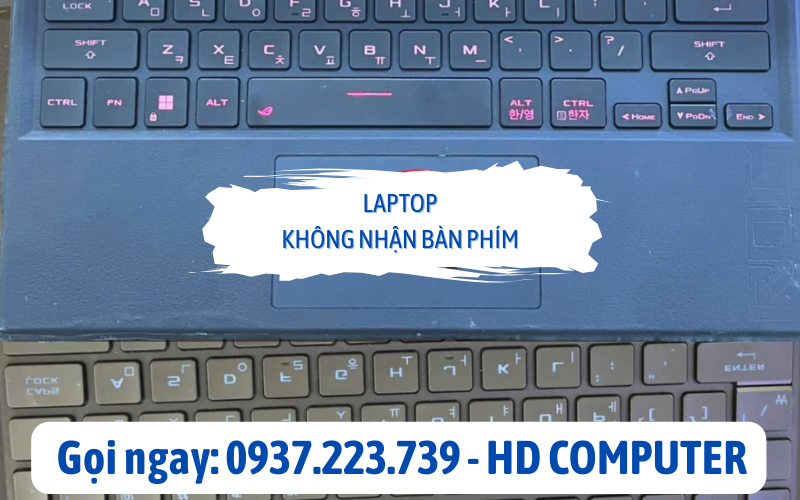 Laptop không nhận bàn phím