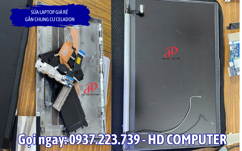 Sửa laptop giá rẻ gần chung cư Celadon