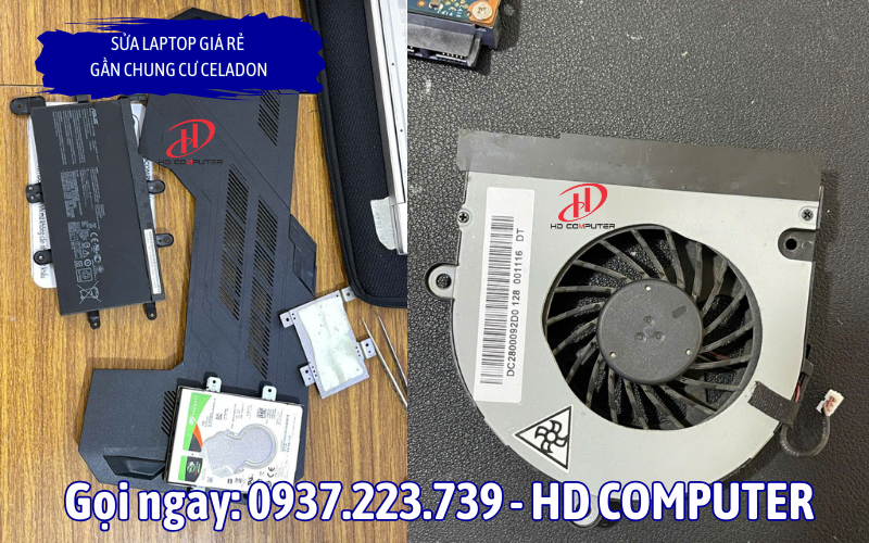 Sửa laptop giá rẻ gần chung cư Celadon