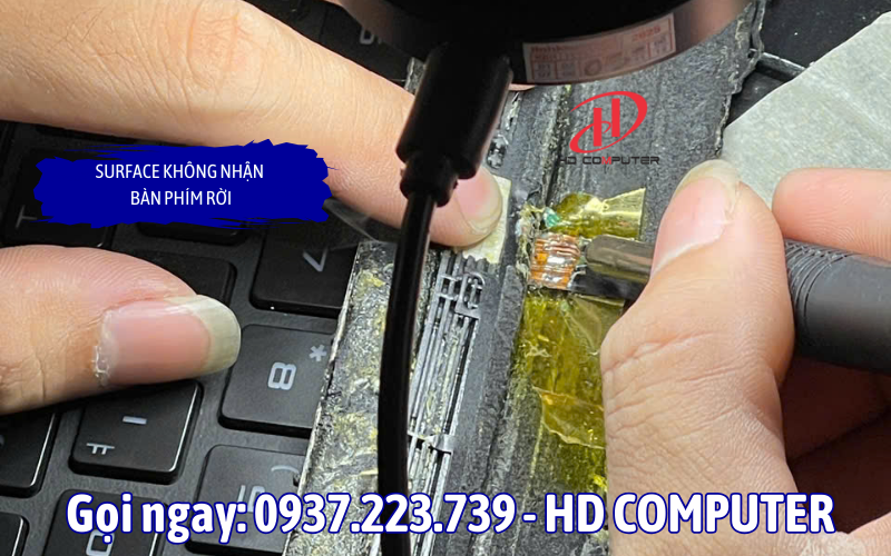 Surface không nhận bàn phím rời 