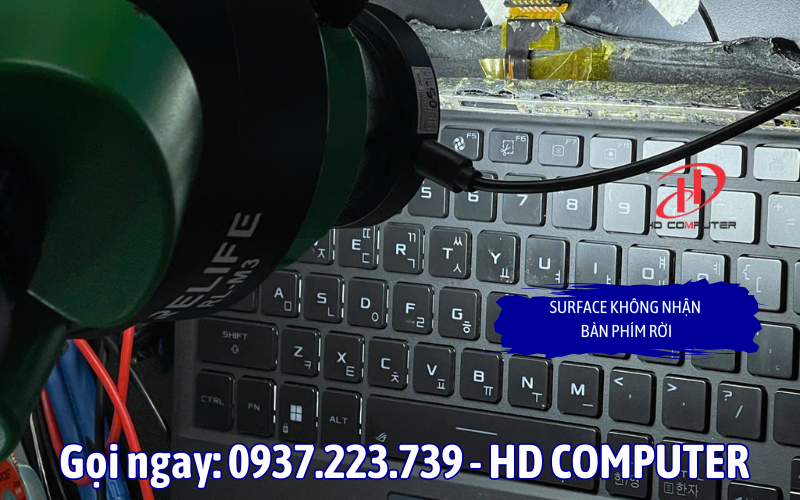Surface không nhận bàn phím rời 