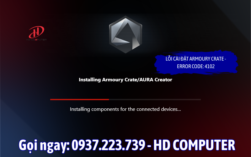 Lỗi cài đặt Armoury Crate - Error code: 4102