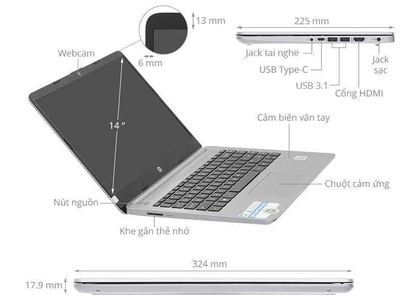 Laptop HP 340s G7 224L1PA