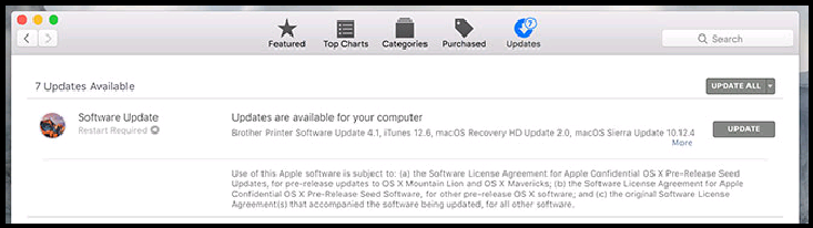 Cập nhật hệ điều hành để macbook chạy nhanh hơn