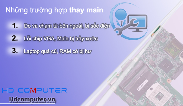 Sửa chữa - thay Main Laptop uy tín tại HCM