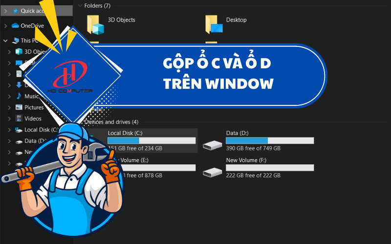 Gộp ổ C và ổ D trên Windows – Hướng dẫn chi tiết và an toàn cho người dùng